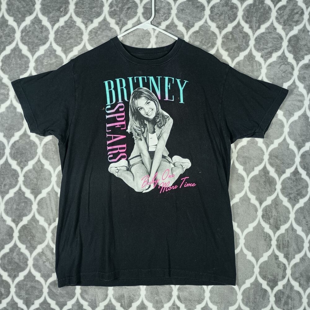 Britney Spears Shirt Large‎ Black Official Graphic Tee Baby One More Time 2018